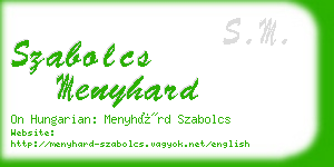 szabolcs menyhard business card